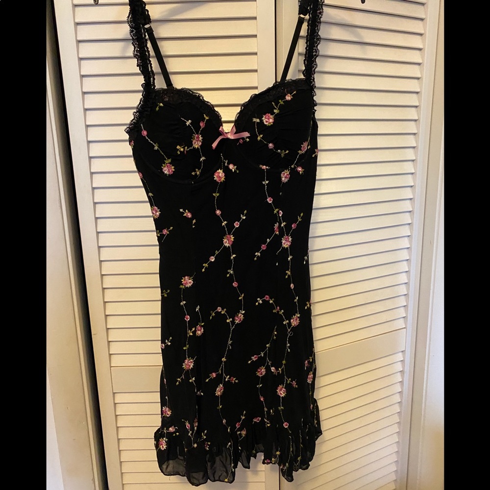 Sugar Thrillz I’m Baby Floral Embroidered Dress Dollskill